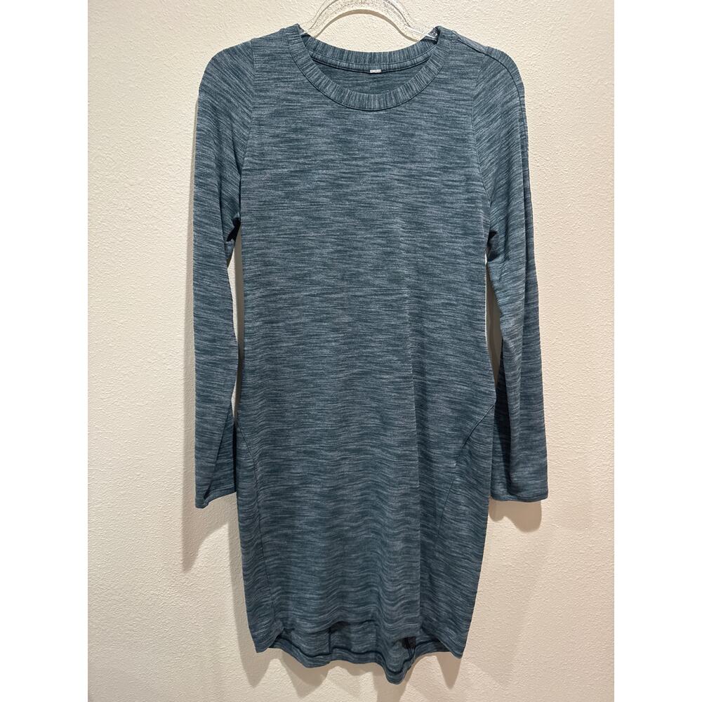 lululemon athletica Heathered Slate Blue Long Sleeve Mini Dress